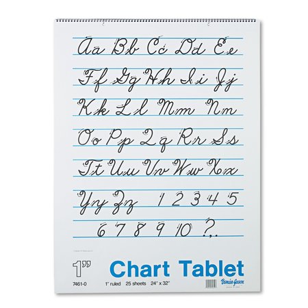 PACON Chart Tablets, Cursive Cover, Ruld, 24"x32" 74610
